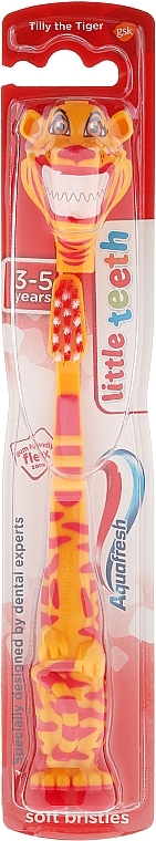 Kids Toothbrush, 3-5 years, Tilly the Tiger - Aquafresh Little Teeth Soft — photo N1