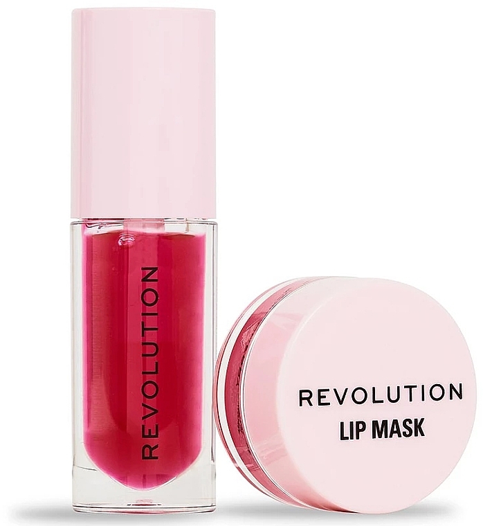 Set - Makeup Revolution Cherry Lip Care Set (lips/oil/1pcs+lips/mask/1pcs) — photo N3