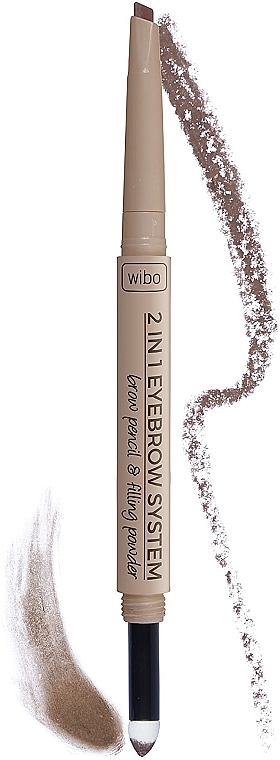 Brow Pencil - Wibo 2in1 Eyebrow System — photo N4