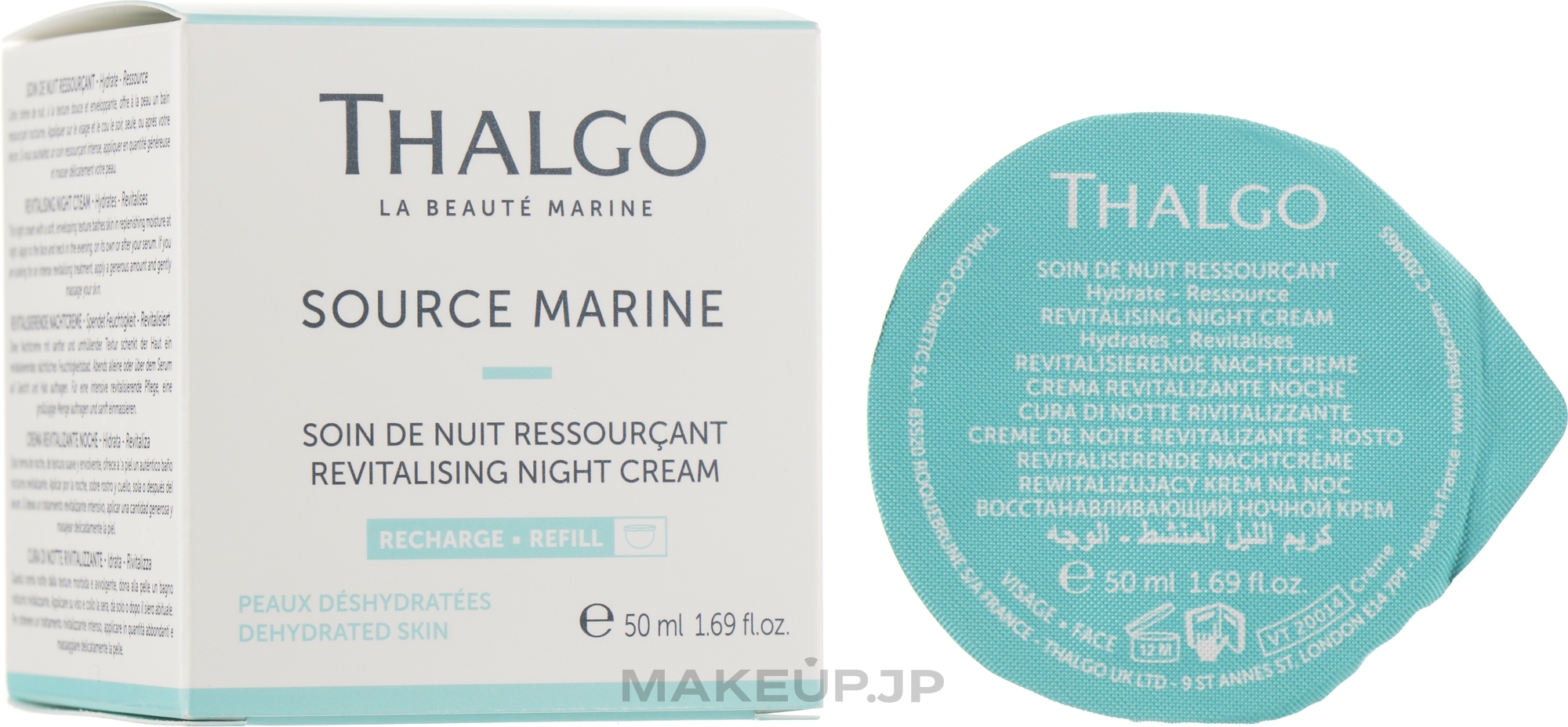 Revitalizing Night Cream - Thalgo Source Marine Revitalising Night Cream (refill) — photo 50 ml