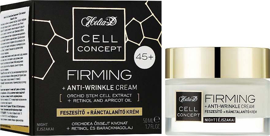 Anti-Wrinkle Night Face Cream, 45+ - Helia-D Cell Concept Cream — photo N1