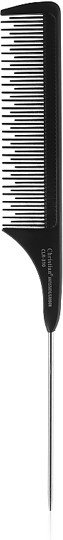 Antistatic Fine-Toothed Carbon Comb with Metal Tail, CLR-310 - Christian — photo N1