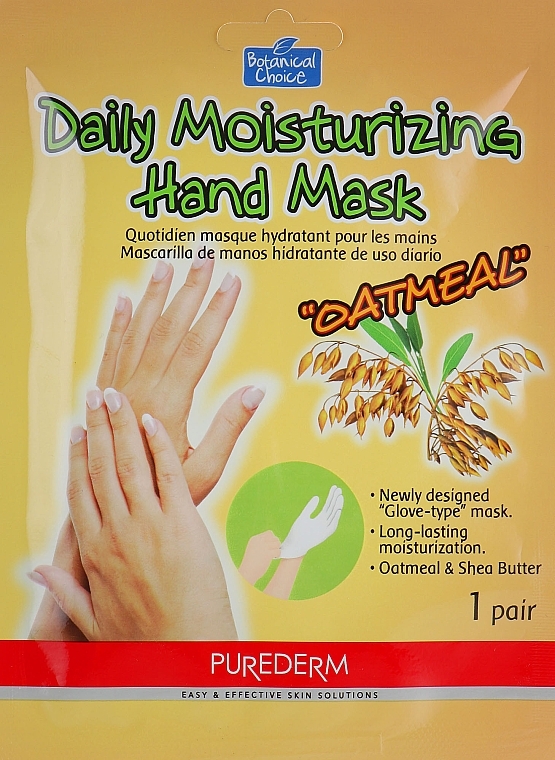 Hand Gloves Mask - Purederm Daily Moisturizing Hand Mask Oatmel — photo N1