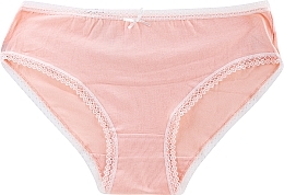 Cotton Bikini Panties with Lace, pink - Moraj — photo N1