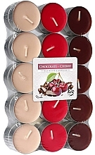 Fragrances, Perfumes, Cosmetics Chocolate Cherry Tealight Set - Bispol Chocolate Cherry Scented Candles