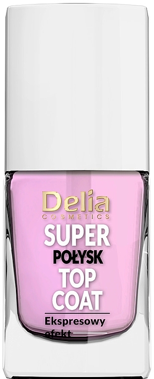 Nail Polish Top Coat with Shimmer - Delia Super Gloss Top Coat — photo N3