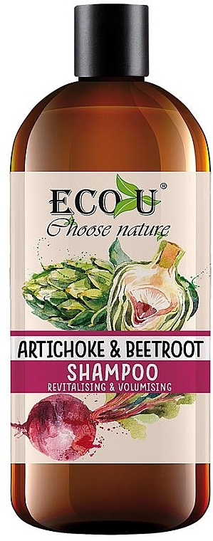 Hair Shampoo 'Artichoke and Beetroot' - Eco U Artichokes and Beets Shampoo — photo N1