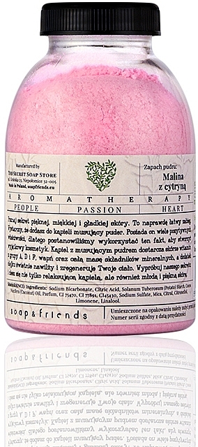 Raspberry & Lemon Bath Powder - Soap&Friends  — photo N1