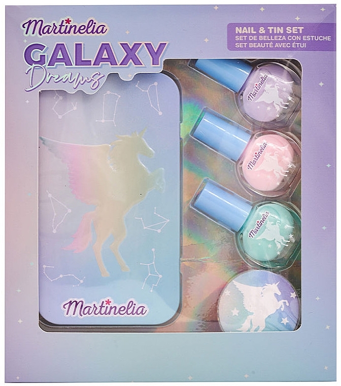 Set - Martinelia Galaxy Dreams Nails (nail/polish/3x5ml + n/file/1pcs + acc/1pcs) — photo N1