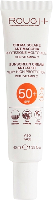 Face Sunscreen with Vitamin C - Rougj+ Sunscreen Cream Anti-Spot Very High Protection With Vitamin C SPF50+ — photo N1