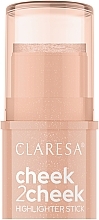 クリームハイライタースティック - Claresa Cheek2Cheek Highlighter Stick — photo N3