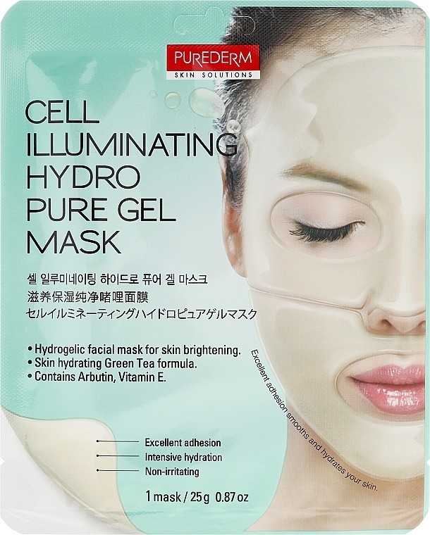Illuminating Hydrogel Face Mask - Purederm Cell Illuminating Hydro Pure Gel Mask — photo N1