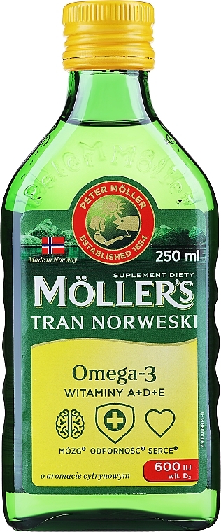 Dietary Supplement with Lemon Taste "Omega 3 + D3" - Mollers — photo N1