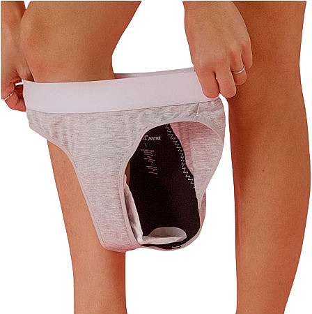 Menstrual Bikini Panties, grey - Gentle Day — photo N3