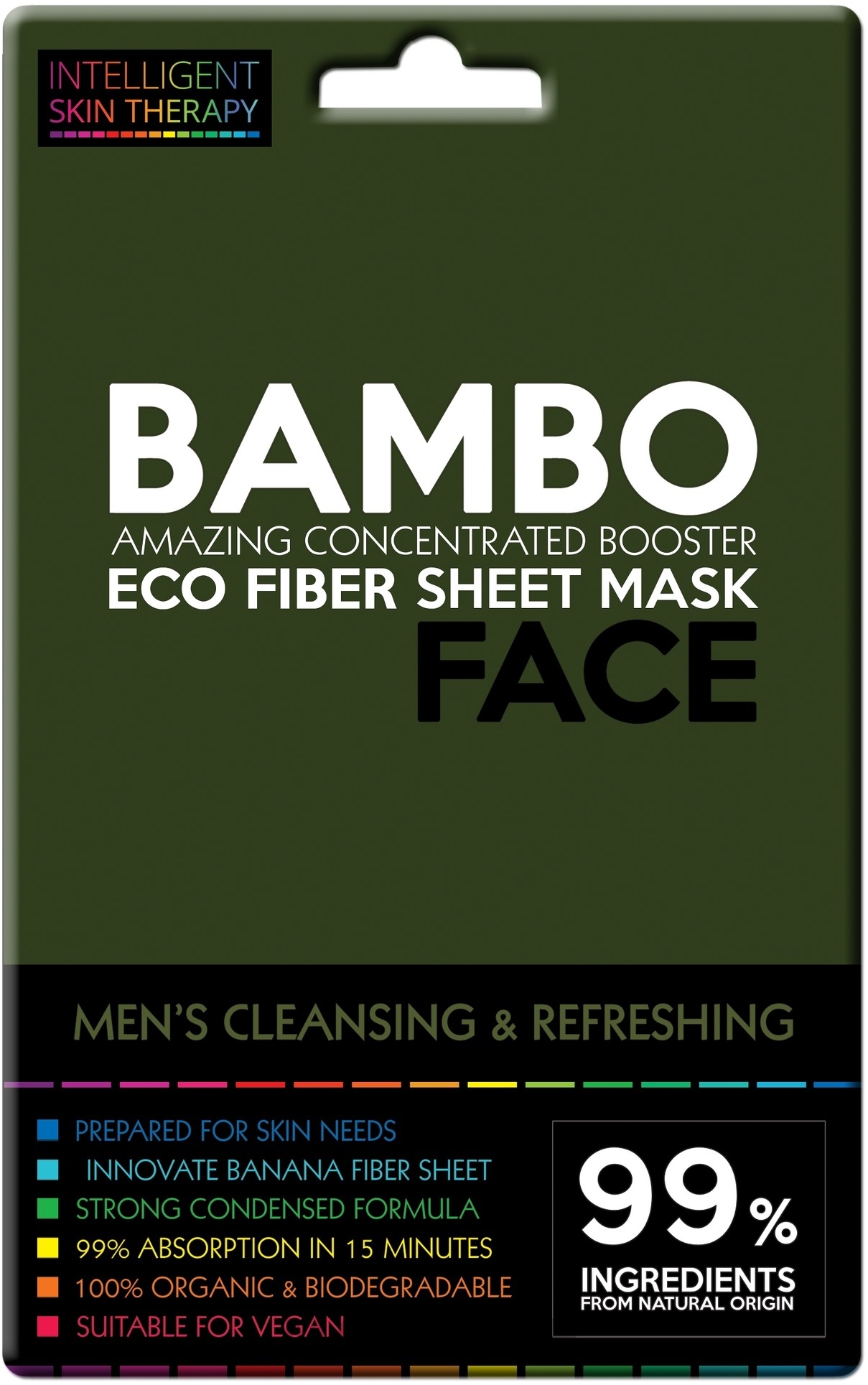 Refreshing Sea Salt & Bamboo Mask - Beauty Face Cleansing & Refreshing Compress Mask For Man — photo 25 g