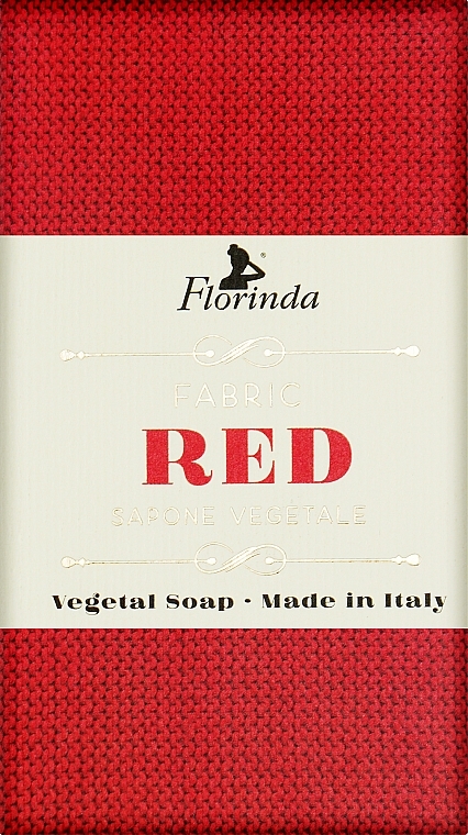 Natural Soap “Italian Fabrics. Red” - Florinda Fabric Red Natural Soap — photo N1