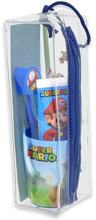 Set - Lorenay Super Mario (toothpaste/75ml + toothbrush + cup + bag) — photo N2