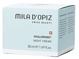 Night Face Cream with Hyaluronic Acid - Mila D'Opiz Hyaluronic 4 Night Cream — photo N2