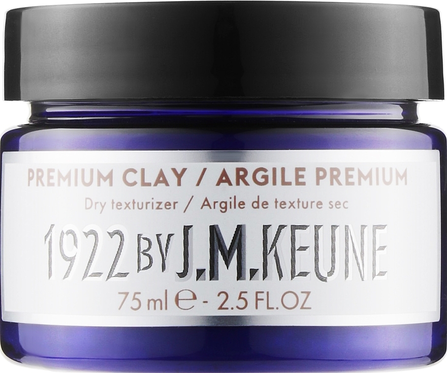 Dry Hair Styling Clay for Men 'Premium' - Keune 1922 Premium Clay Distilled For Men — photo N1