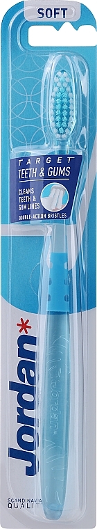 Soft Toothbrush Target, blue - Jordan Target Teeth & Gums Soft — photo N2