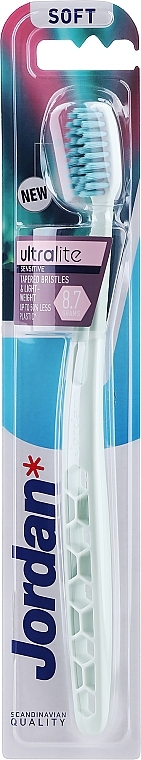 Toothbrush, ultra-soft, turquoise - Jordan Ultralite Adult Toothbrush Sensitive Ultra Soft — photo N1