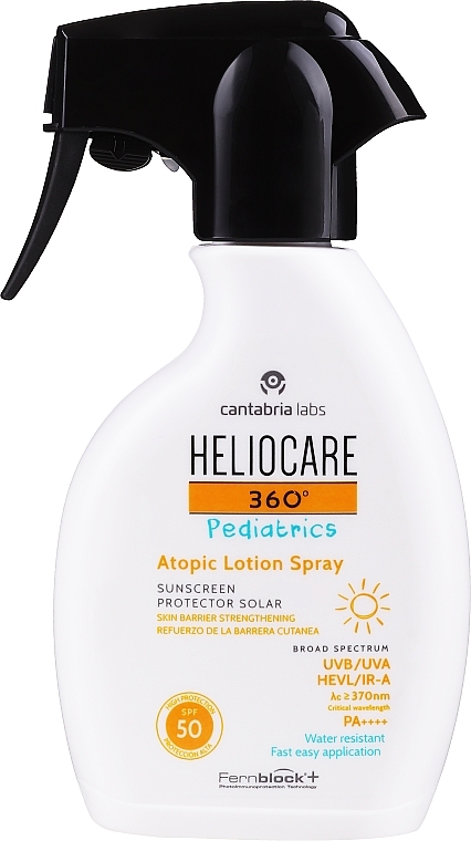 Kids Sun Lotion Spray for Atopic Skin SPF 50 - Cantabria Labs Heliocare 360? Pediatrics Atopic Lotion Spray SPF 50 — photo N1