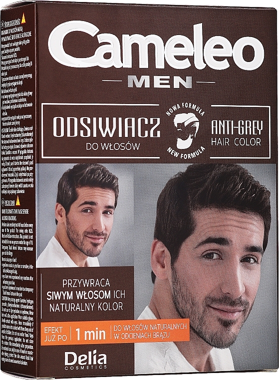 Anti-Grey Color for Brown Hair - Delia Cameleo Men Anti Grey Hair Color — photo N1