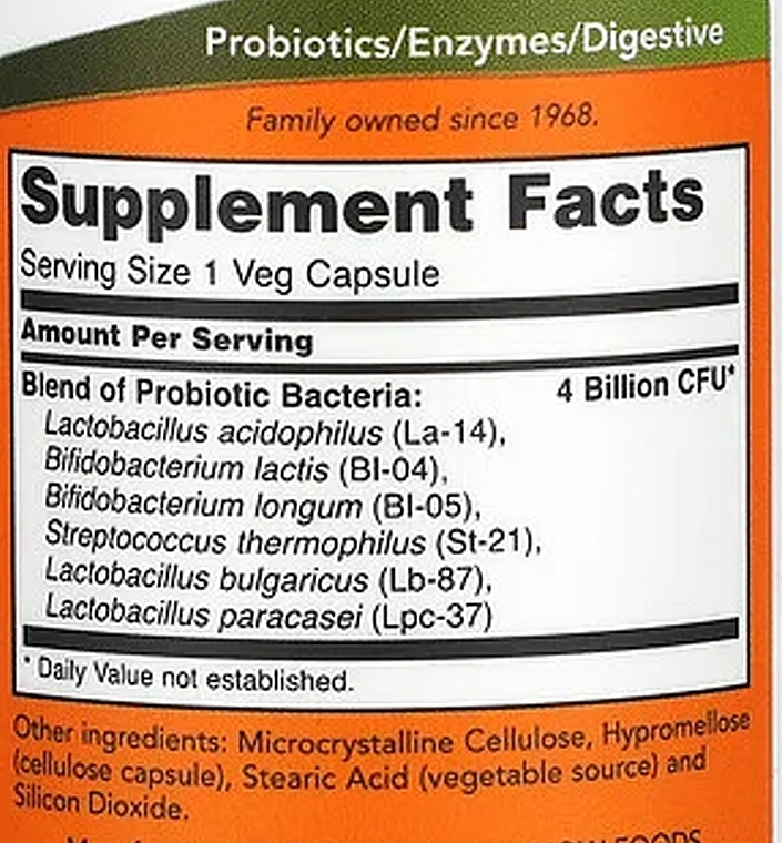 Dietary Supplement "Probiotics" - Now Foods 4x6 Acidophilus Veg — photo N2