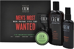 Set - American Crew Men's Most Wanted (shm/250ml + cr/50g + spray/100ml + balm/7.4ml)  — photo N1