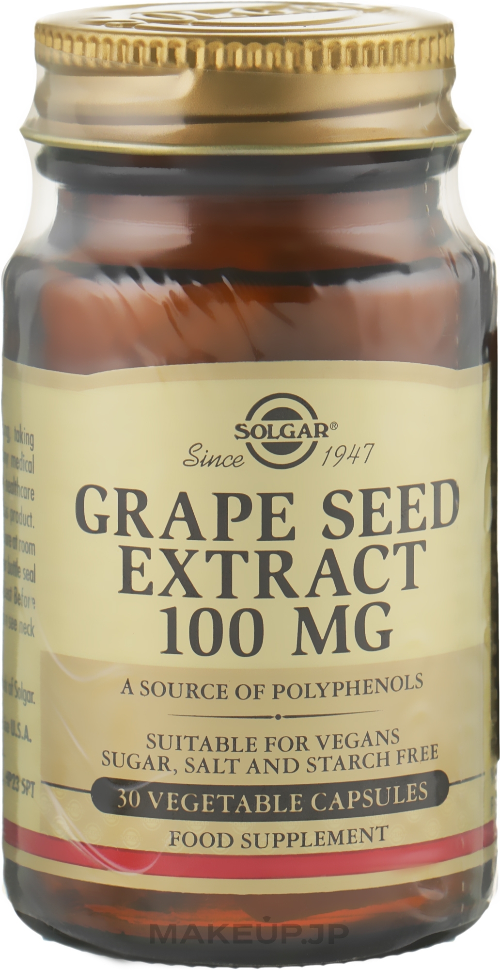 Grape Seed Extract Food Supplement - Solgar Grape Seed Extract — photo 30 szt.