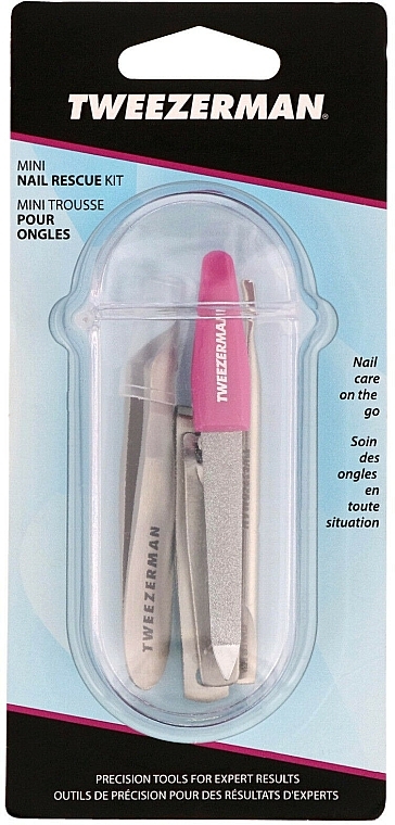 Manicure Kit, 4 items - Tweezerman Mini Nail Rescue Kit 4 Pieces — photo N1