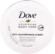 Fragrances, Perfumes, Cosmetics Nourishing Face and Body Cream - Dove Nourishing Body Care Rich Nourishment Cream 48H