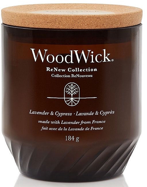 Scented Candle in Glass - Woodwick ReNew Collection Lavender & Cypress Jar Candle — photo N1