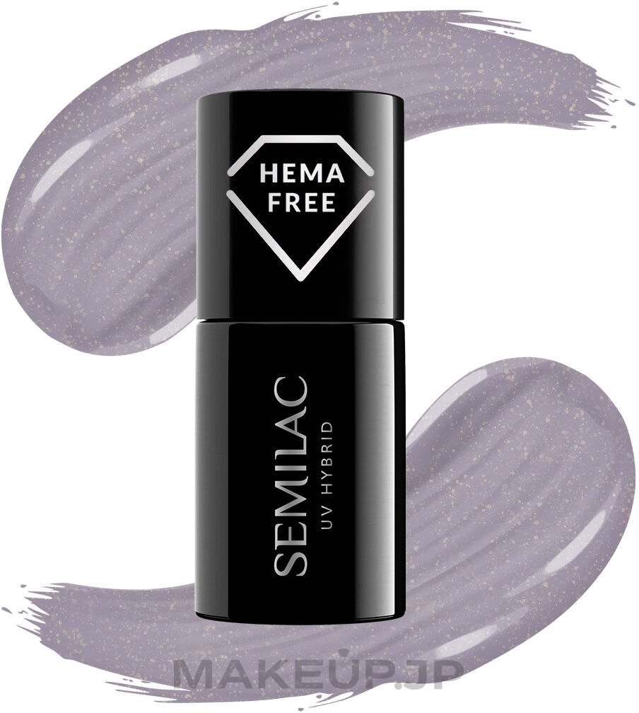 Hybrid Nail Polish - Semilac Shimmer Stone — photo 375 - Agate