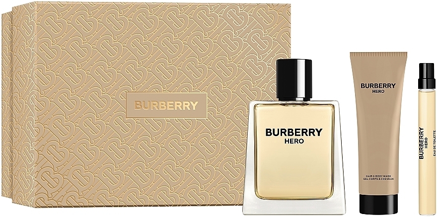 Burberry Hero - Set (edt/100ml + sh/gel/75ml + edt/mini/10ml) — photo N1