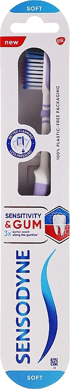 Toothbrush "Teeth Sensitive & Gum Protection", light purple - Sensodyne Sensitivity & Gum Soft Toothbrush — photo N1