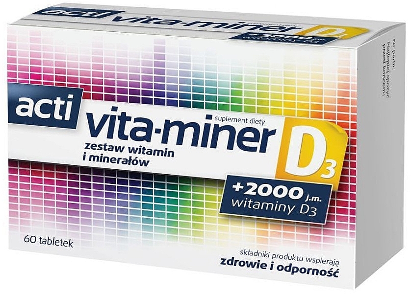 Dietary Supplement - Aflofarm Acti Vita-Miner D3 Suplement Diety — photo N1