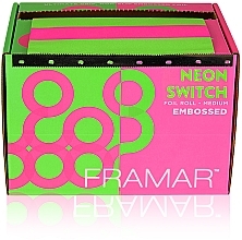 Fragrances, Perfumes, Cosmetics Embossed Foil Roll "Neon Switch", 98 m - Framar Embossed Roll Medium Neon Switch