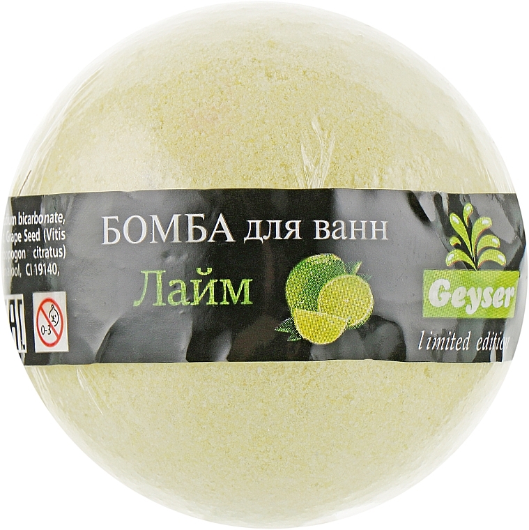 Lime Bath Bomb, mix without capsule - Geyser — photo N1