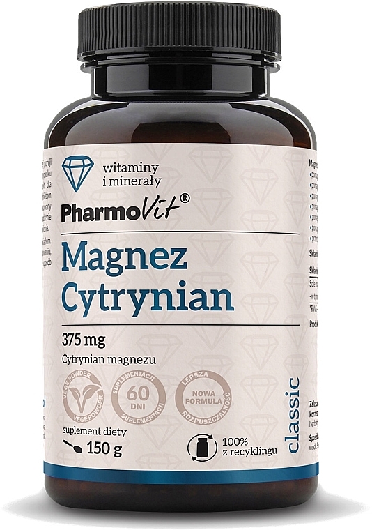 Dietary Supplement 'Magnesium Citrate' - PharmoVit Classic Magnesium Citrate 375mg — photo N1