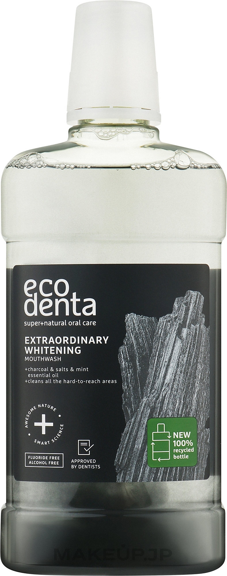 Mouthwash "Whitening" - Ecodenta Extra Whitening Mouthwash With Black Charcoal — photo 500 ml