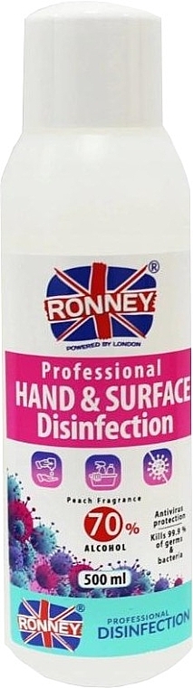 Peach Hand Disinfection Liquid - Ronney Professional Hand & Surface Disinfection — photo N1