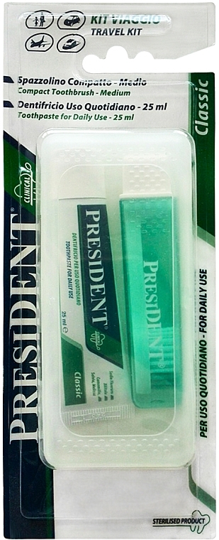 Travel Kin - PresiDENT (toothbrush/1 pcs + toothpaste/25 ml)  — photo N1