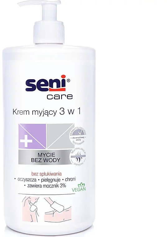 No Rinse Cleansing Cream - Seni Care 3% Urea Cleansing Cream 3in1 — photo N2