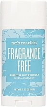 Natural Deodorant - Schmidt's Deodorant Sensitive Skin Fragrance Free Stick — photo N2