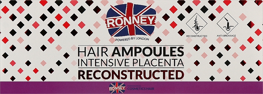 Anti-Hair Loss Ampoules - Ronney Hair Ampoules Intensive Placenta  — photo N1