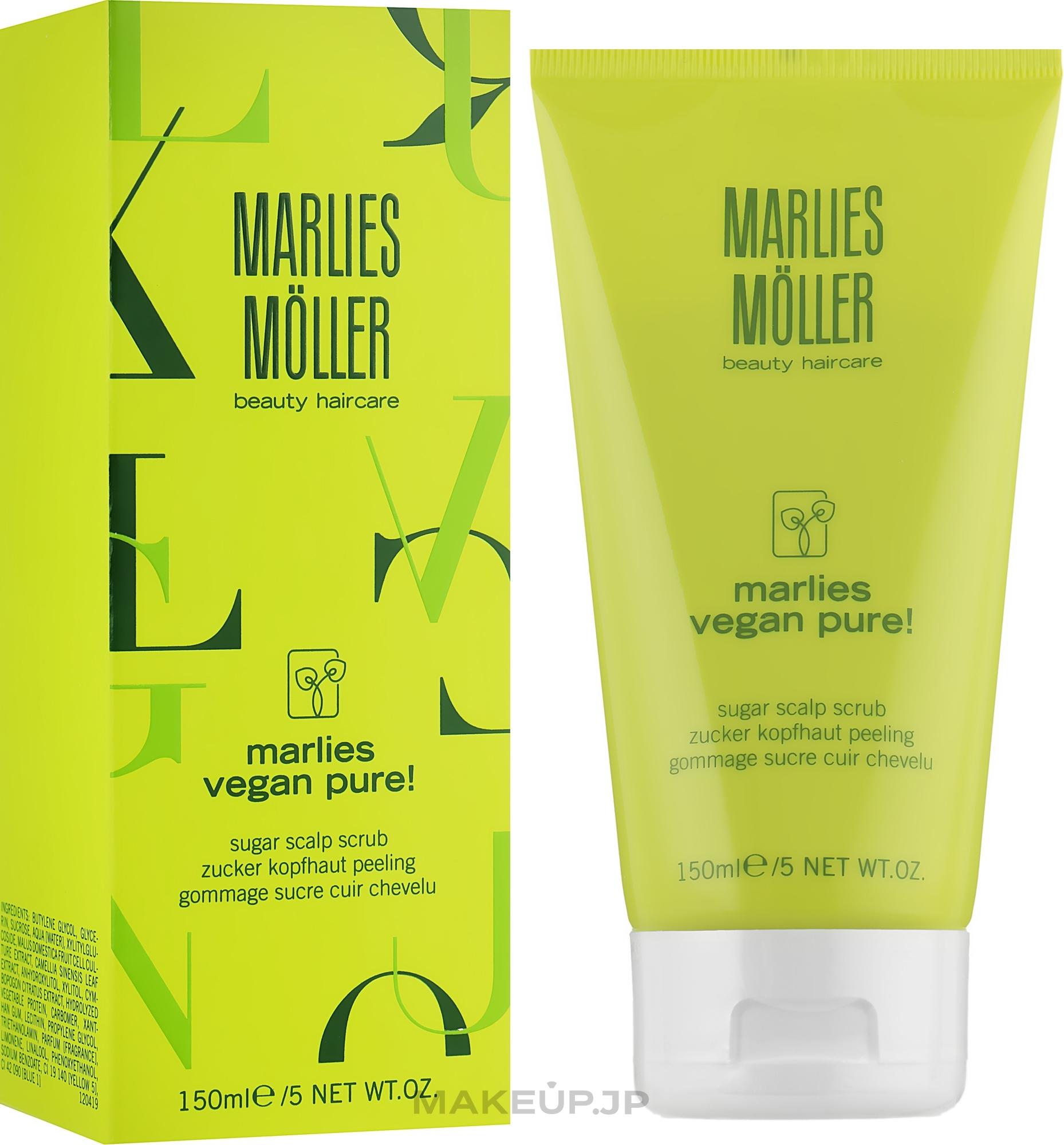 Sugar Scalp Scrub 'Vegan' - Marlies Moller Marlies Vegan Pure! Sugar Sculp Scrub — photo 150 ml