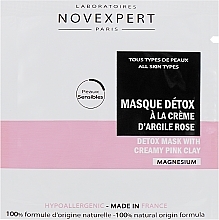 Fragrances, Perfumes, Cosmetics Detox Face Mask with Pink Clay - Novexpert Magnesium Mask Detox With Creamy Pink Clay (sample)