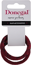 Fragrances, Perfumes, Cosmetics Hair Ties, 2 pcs, FA-5681, red with black stars - Donegal