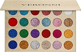 Professional Glitter Eyeshadow Palette, 24 shades - Veronni — photo N2